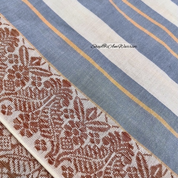 J.Crew striped patterned cotton pom pom long oversized scarf *shop@iamwarrior - Picture 7 of 11